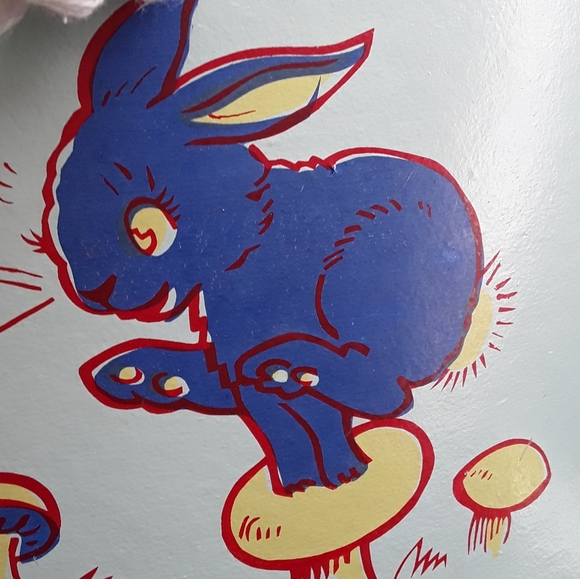 ⚜️ Vintage Toy Chest Barrel SWEET BOHO DEER BUNNY TOY BARREL - Picture 5 of 16